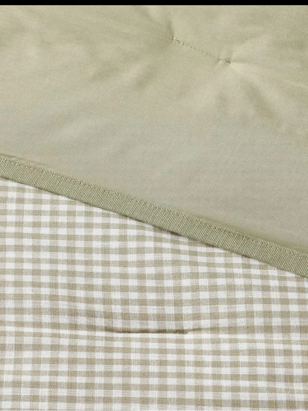 King Mini Gingham Comforter and Sham Set Moss Green - Threshold